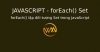 forEach() lặp đối tượng Set trong JavaScript