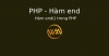Hàm end() trong PHP