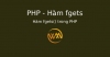 Hàm fgets() trong PHP