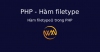 Hàm filetype() trong PHP