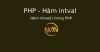 Hàm intval() trong PHP