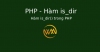 Hàm is_dir() trong PHP