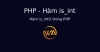 Hàm is_int() trong PHP