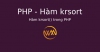 Hàm krsort() trong PHP