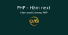 Hàm next() trong PHP
