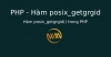 Hàm posix_getgrgid() trong PHP