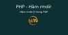 Hàm rmdir() trong PHP
