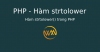 Hàm strtolower() trong PHP