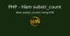 Hàm substr_count() trong PHP