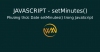 Phương thức Date setMinutes() trong JavaScript