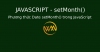 Phương thức Date setMonth() trong JavaScript