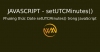 Phương thức Date setUTCMinutes() trong JavaScript