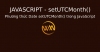 Phương thức Date setUTCMonth() trong JavaScript