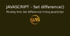 Phương thức Set difference() trong JavaScript