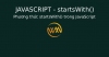 Phương thức startsWith() trong JavaScript