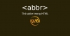 Thẻ abbr trong HTML