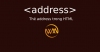 Thẻ address trong HTML