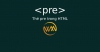 Thẻ pre trong HTML