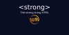 Thẻ strong trong HTML