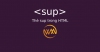 Thẻ sup trong HTML