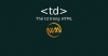 Thẻ td trong HTML