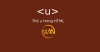 Thẻ u trong HTML