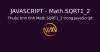 Thuộc tính tĩnh Math.SQRT1_2 trong JavaScript