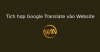 Tích hợp Google Translate vào Website