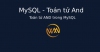 Toán tử AND trong MySQL