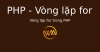 Vòng lặp for trong PHP