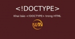 Khai báo DOCTYPE trong HTML