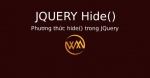 Phương thức hide() trong JQuery