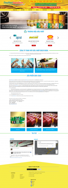 Thiết kế website Bán Dầu Nhớt, Phân phối Dầu Nhớt WM 01