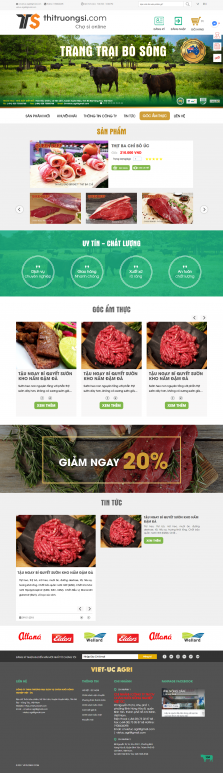 Thiết kế website Bán hàng Nông sản, Thực phẩm sạch WM 01