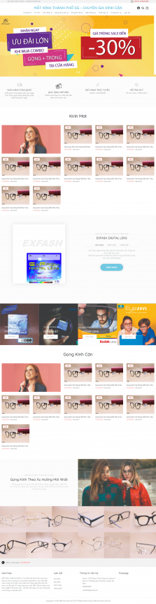 Thiết kế website Bán Mắt kính WM 02