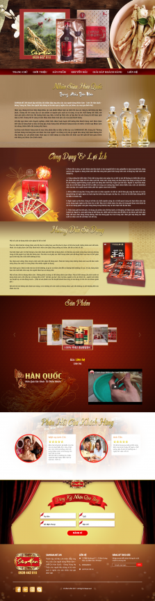 Thiết kế website Bán Nhân Sâm WM 01