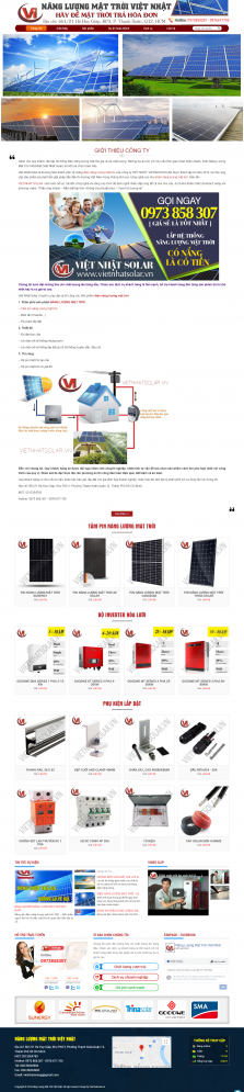 Thiết kế website Bán Thiết bị Năng Lượng Mặt Trời WM 01