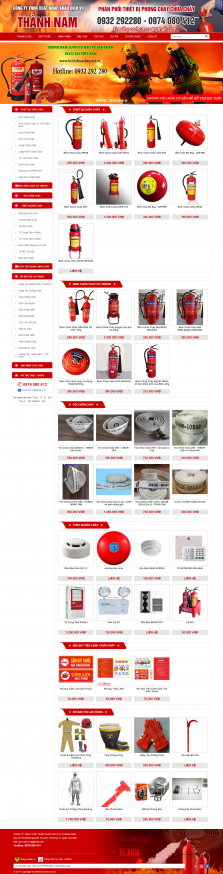Thiết kế website Bán Thiết bị Phòng cháy, Chữa cháy WM 02