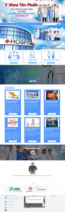 Thiết kế website Bệnh viện phòng khám WM 01