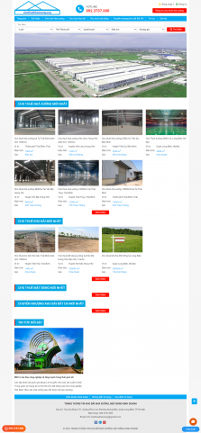 Thiết kế website Cho thuê nhà xưởng kho bãi WM 02