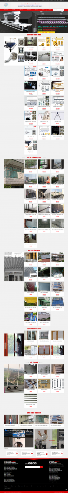 Thiết kế website Công ty Bán Giàn Phơi Thông Minh WM 01