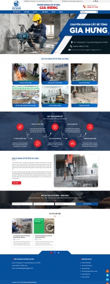 Thiết kế Website Công Ty Khoan Cắt, Ép Cọc, Đổ Bê Tông WM 03