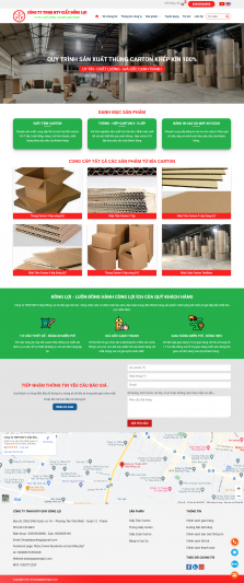 Thiết kế website Công ty sản xuất Bao bì, Thiết kế, In ấn Bao bì WM 06
