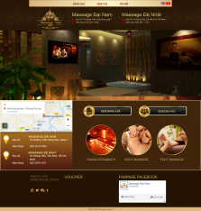 Thiết kế website Dịch vụ Massage, Tiệm Massage, Xông Hơi WM 01