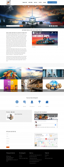 Thiết kế website Dịch vụ Vận tải, Vận chuyển Logistics WM 02