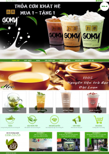Thiết kế website Quán Trà sữa, Bán Trà sữa WM 01