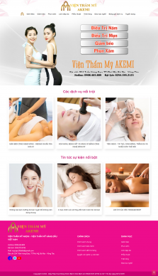Thiết kế website Spa, Thẩm Mỹ Viện WM 07
