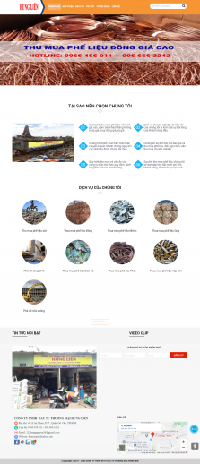 Thiết kế website Thu Mua Phế Liệu WM 01