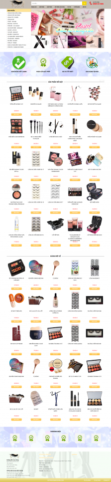 Thiết kế website Lông Mi WM 01