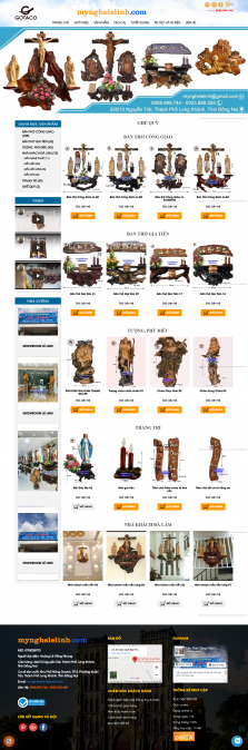 Thiết kế website Mỹ nghệ WM 01